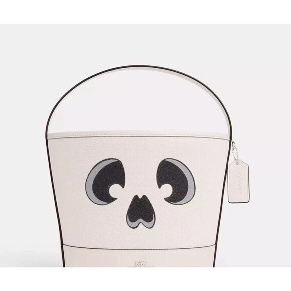 Coach White and Black Bucket Bag - Picture 3 of 4